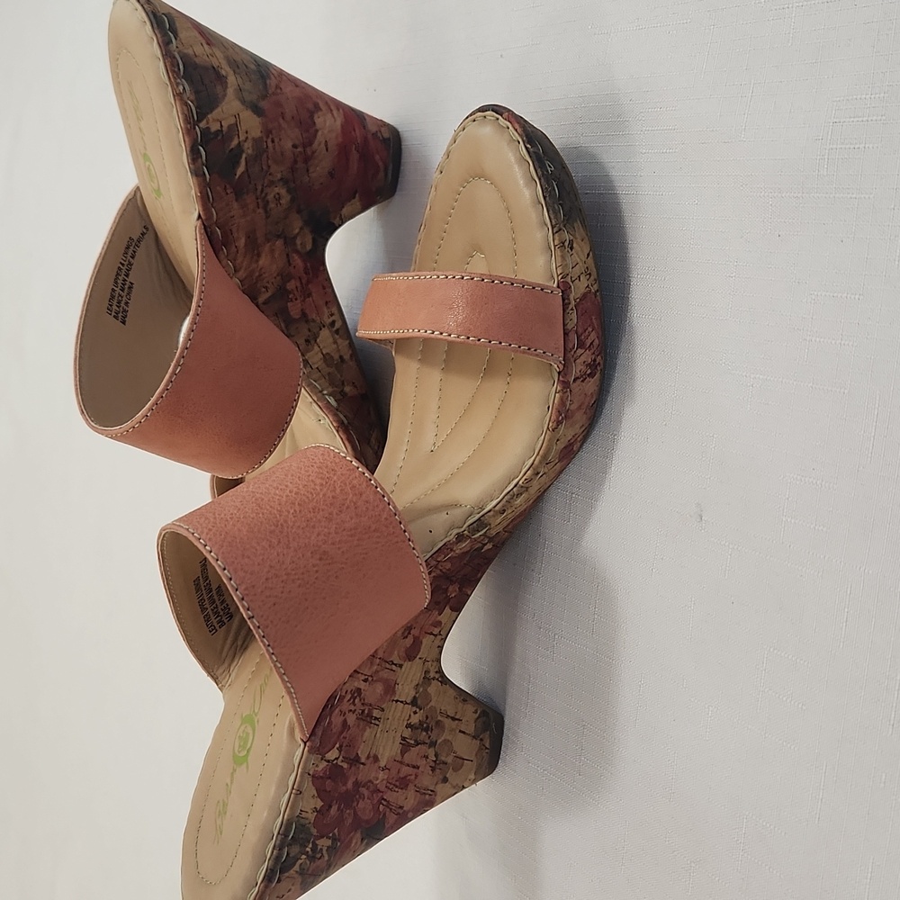 Born Crown Fliral Cork Wrapped Sandals. Blush Pink. Rare. Size 9 - Picture 6 of 8